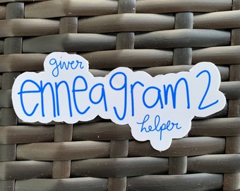 Enneagram Two Sticker or Magnet | Helper | Giver | Laptop Sticker | Water Bottle Sticker | Enneagram 2 | Fridge Magnet