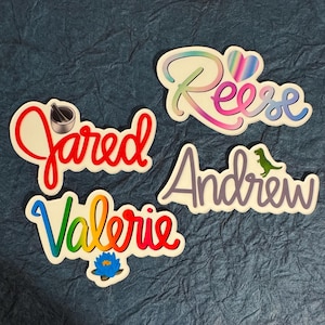 Option to Upgrade Shipping: Custom Name Sticker or Magnet | Laptop Sticker | WaterBottle Sticker | Personalized Pet Label | Helmet Sticker|