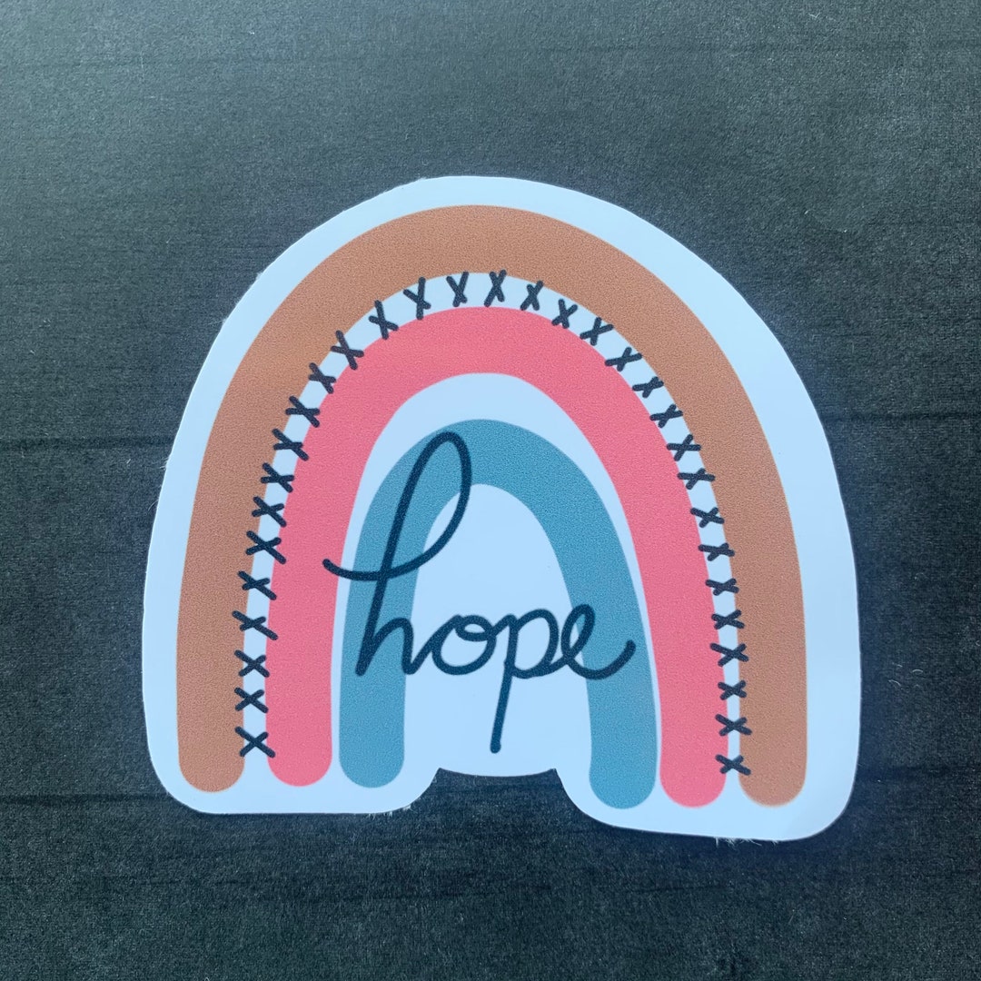 Hope Rainbow Sticker or Magnet | Laptop Sticker | Water Bottle Sticker ...