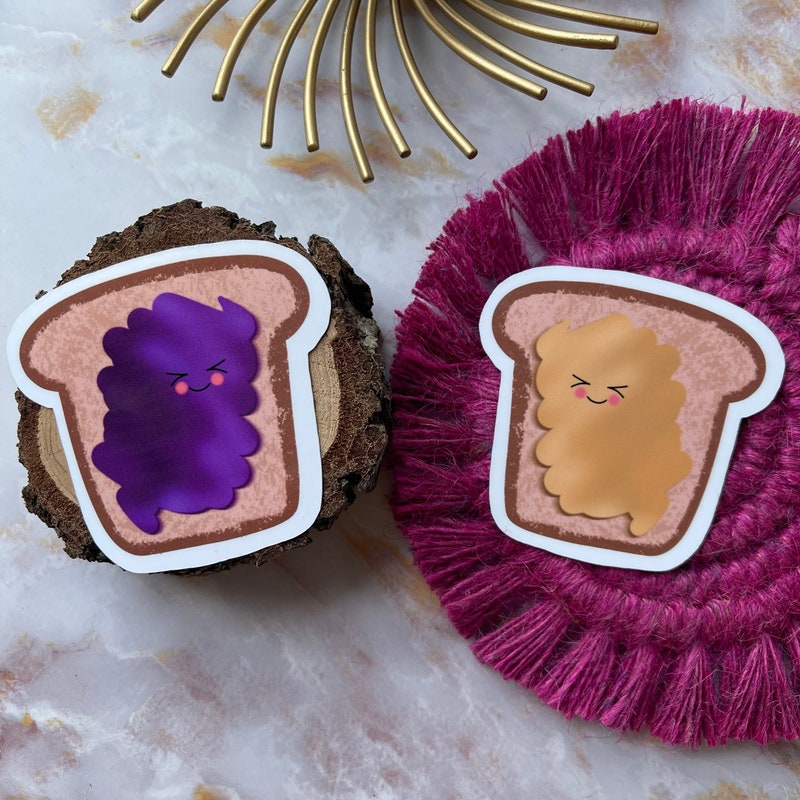 Pb Stickers Pb and J Necklace - Etsy