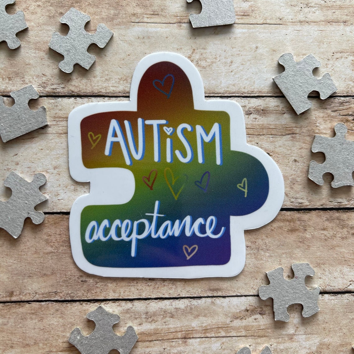 Autism Acceptance Sticker or Magnet Laptop Sticker Water - Etsy