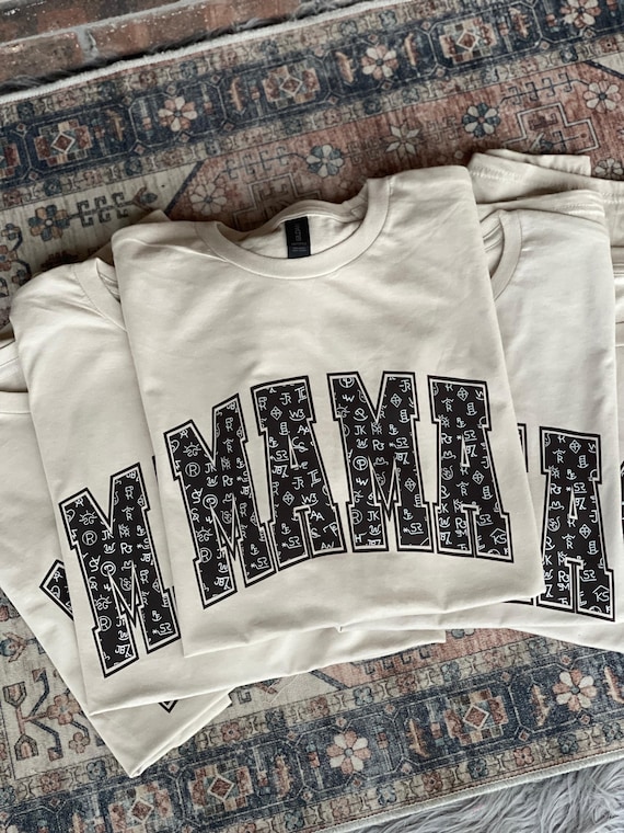 Western Brand Letter Tee | MAMA or MIMI Graphic | Boho Ranch-Inspired Shirt by Hartley Co