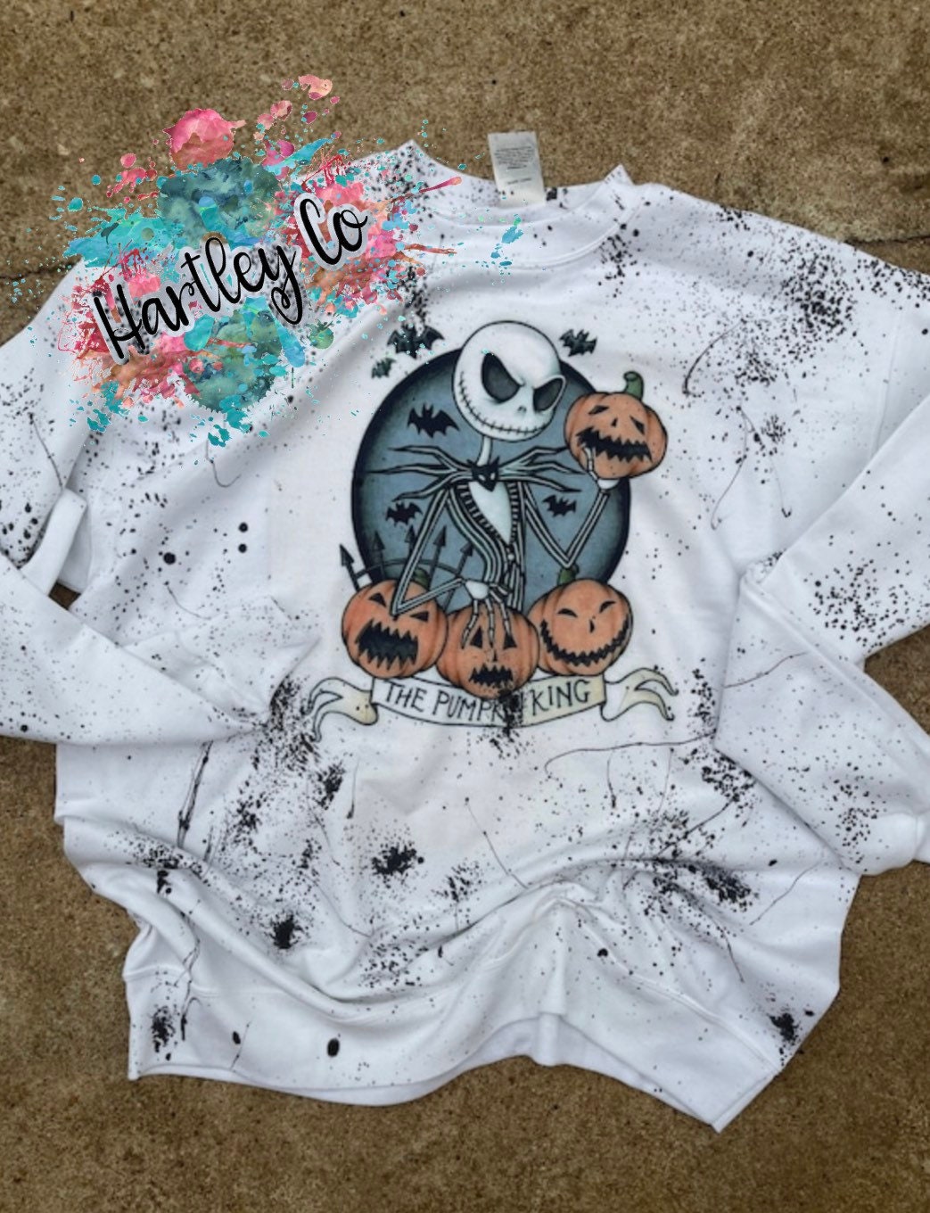 Youth or Adult Jack pumpkin king Fall sweater, Halloween, hand dyed