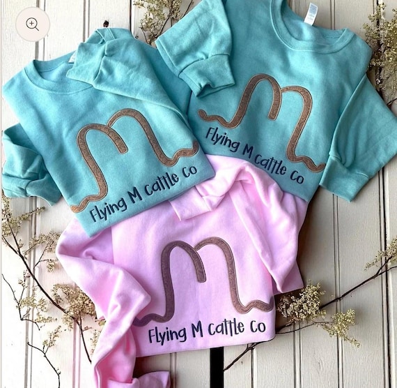 Flying M Cattle Co Sweatshirt | Western Ranch Logo Crewneck | Farm & Ranch Shirt | Custom Brand Tee | Hartley Co