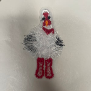 Fringe boots Chicken Iron On Patch