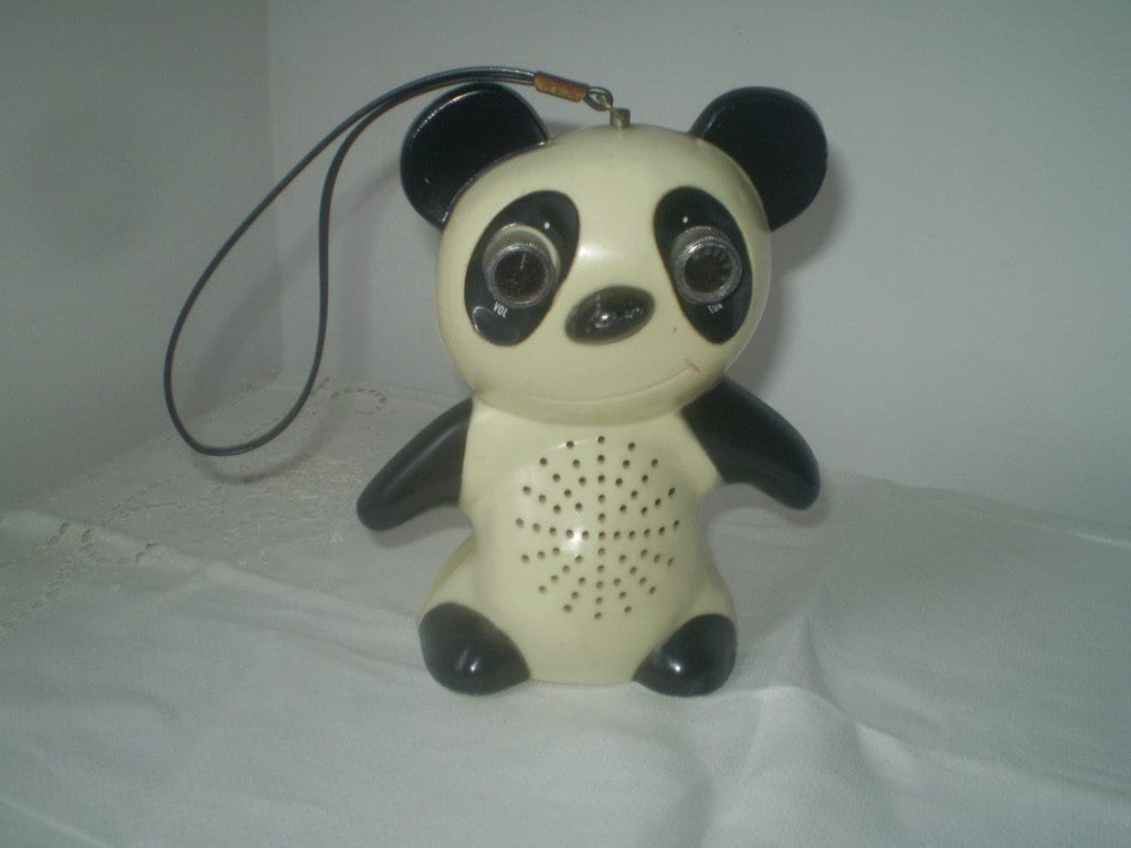 Vintage Working PANDA AM Radio- Transistor Radio Shaped Like Vintage Working PANDA AM Radio- Transistor Radio Shaped Like