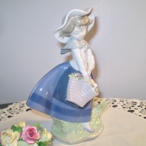 Lladro Girl W Basket - Etsy