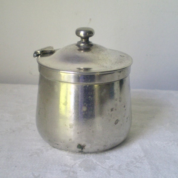 SILVER LEEDS Restaurant sugar server with lid- silver lidded bowl from Leeds Restaurant - vintage silverplate Teabag server w lid- souvenir