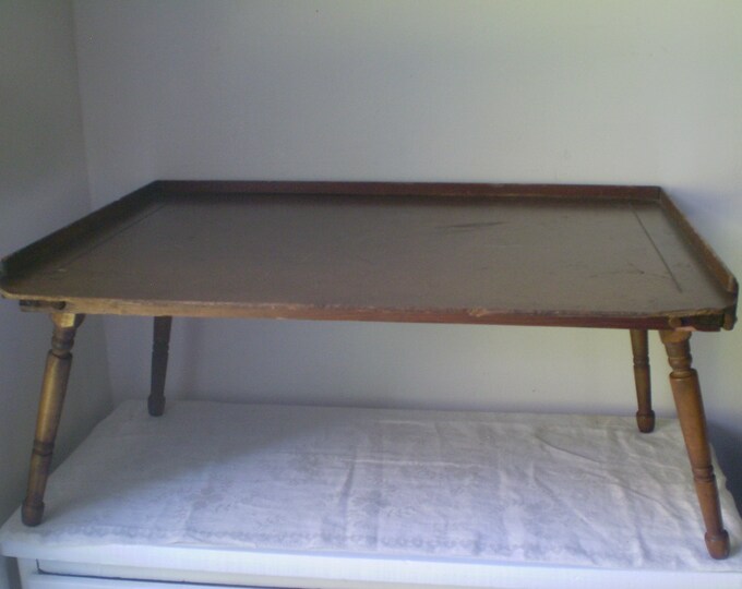 Vintage Folding Tray From 1940s Wooden Breakfast Tray Etsy