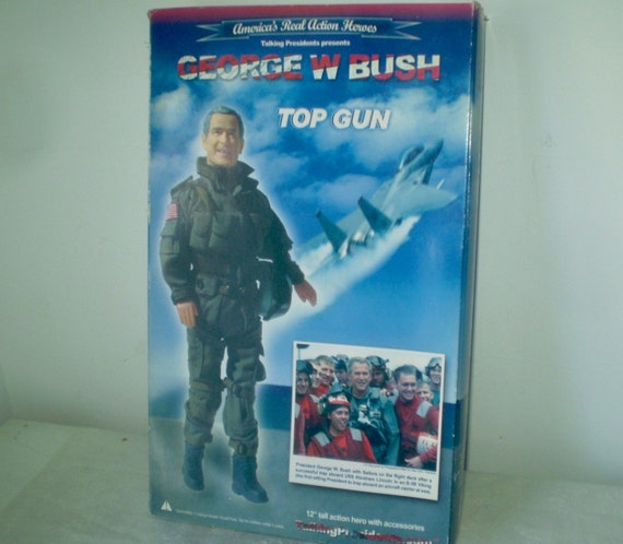 George W. BUSH TOP GUN Action Figure Doll in Original Box- Mission