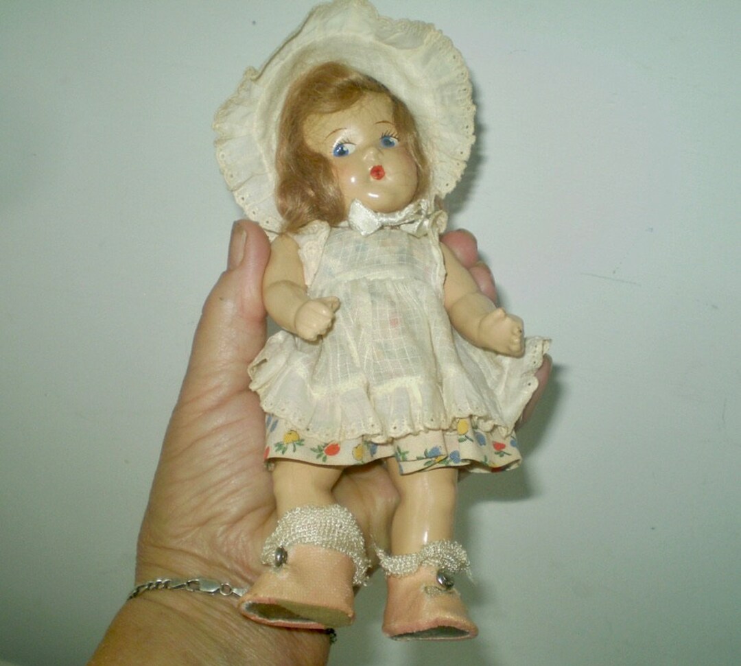Antique VOGUE TODDLES DOLL Needs Arms Reattached, Repair Original Dress