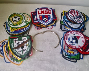 Vntg 60+ SOCCER PATCHES- Mid Atlantic Soccer patches from many tournaments & leagues- Del, Md, Nj, Pa, Va, D.C.-colorful embroidered patches