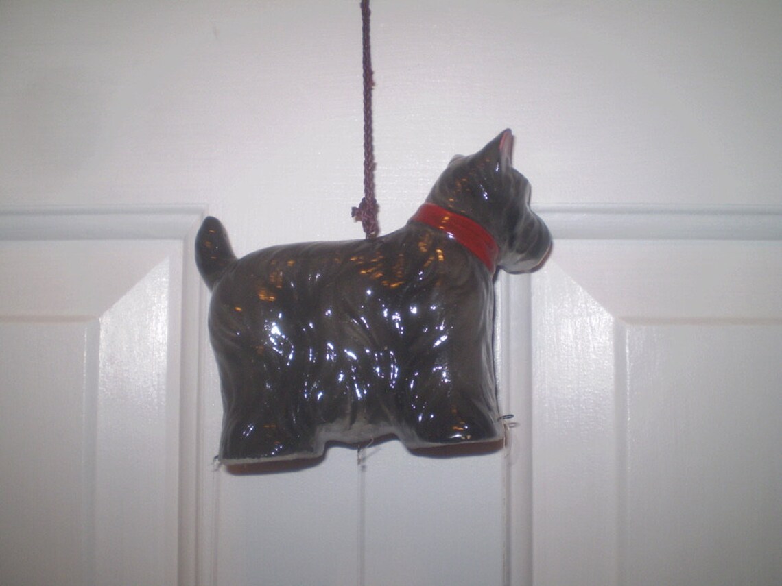 Vintage black Scotty dog wind chimes Scottie dog love wind Etsy