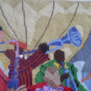 JAZZ BAND by Prince Duncan Williams- Needlepoint Jazz band picture- completed needlepoint for pillow top or frame- colorful New Orleans jazz image 5