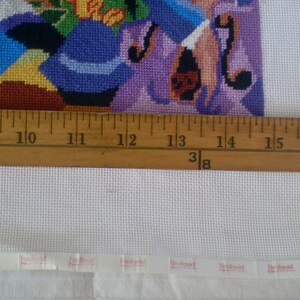 JAZZ BAND by Prince Duncan Williams- Needlepoint Jazz band picture- completed needlepoint for pillow top or frame- colorful New Orleans jazz image 7