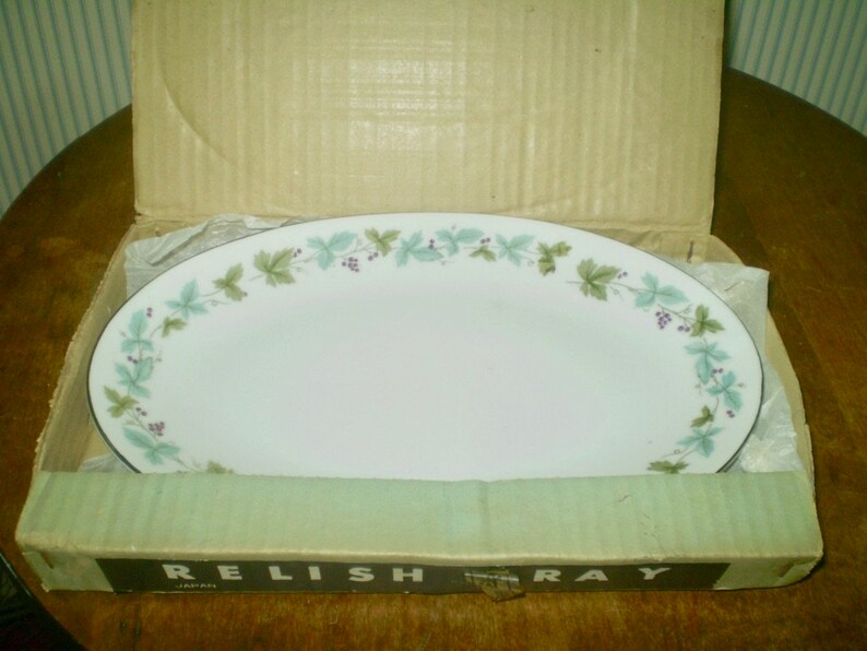 Japan Fine China Relish Tray in Original Box Midcentury Fine Etsy