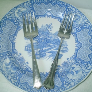 Silverplate SILVER SERVING FORK- choose your favorite- antique serving fork- Meat fork- Large Fancy Silver Serving Fork- Wm. A. Rogers