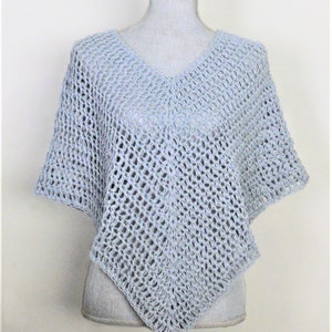 Crochet Pattern - Summer Poncho - Posh Winter Poncho w Hood or Cowl - Easy  Womens SIzes Small to 5 XL # 343