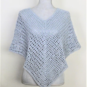 Crochet Pattern - Summer Poncho - Posh Winter Poncho w Hood or Cowl - Easy  Womens SIzes Small to 5 XL # 343