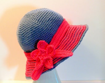 Crochet Pattern - Womens Hat, Sun Hat, Beach Hat, Large Brim, Wide Brim Hat in Sizes Baby, Toddler, Girls, Teen, Women's, Ladies Large # 120