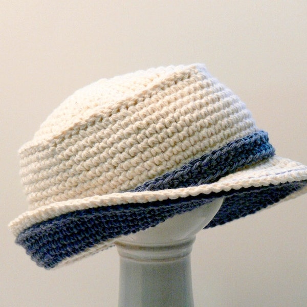 Crochet Pattern - Mens Hat, Sun Hat, Bucket Hat, Double Brim - Baby, Toddler, Boys, Girls, Teen, Women's, Men's L, XL Meadowvale Studio #117