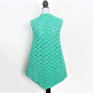 Crochet Pattern - Lacey Wrap or Shawl - Sizes Small, Medium, Large - Easy to Adapt to Any Size -  Rectangle or Curved Bottom Shawl, # 366