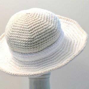 Crochet Pattern - Womens Hat - Summer Sun Hat - Winter - Wide Brim, Stiff Brim No Wire - Baby, Toddler, Girls, Teen, Ladies, Large, XL  #120