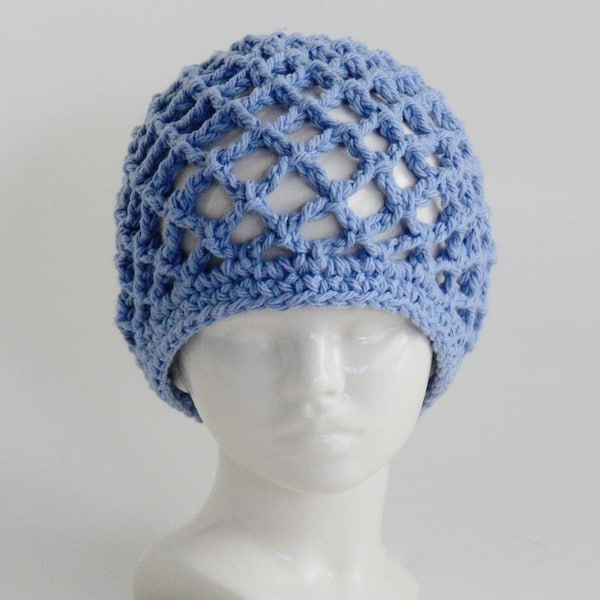 Crochet Pattern - Summer Hat - Mesh Hat - Girls Hat - Womens Hat - XL Hat - Cloche - Meadowvale Studio # 212