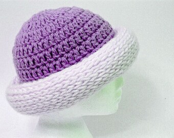 Chapeau Tweed's Coton Rose Bord Roulé - Taille Unique - Neuf Sans étiquette