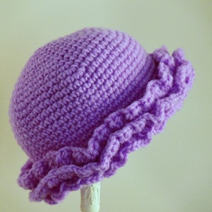 Crochet Pattern - Frilly Ruffle Hat, Sun Hat, Winter Hat - Sizes Baby, Toddler, Girls, Teen, Womens, Ladies Large, Meadowvale Studio  # 116