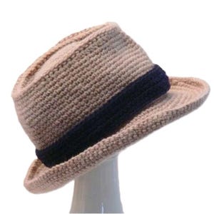 Patrón de crochet - Sombrero Fedora - Verano - Invierno, Ala rígida, Recién nacido, Bebé, Niño pequeño, Niño, Adolescente, Hombre (M, L, XL, XXL) Meadowvale Studio #110