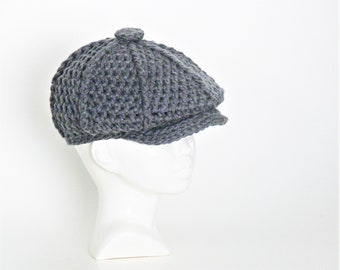 Crochet Pattern - Newsboy Cap, Gatsby Hat, Pageboy Hat, Bakers Cap, Preemie, Newborn, Baby, Child, Teen, Adult Medium, Large, XL, # 260