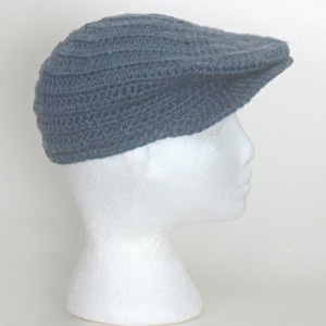 Crochet Pattern - Easy Mens Flat Cap, Golf Cap, Driving Cap, Preemie, Newborn, Baby, Toddler, Child, Teen, Men&#39;s M, Men&#39;s L, Men&#39;s XL #  220