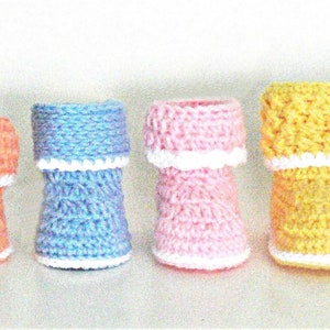 Crochet Pattern - Baby Booties - Boots - Baby Slippers - Easy - Girls - Boys - Preemie, Newborn, 3 Month, 6 Month. 1 Year, 2 Year # 175