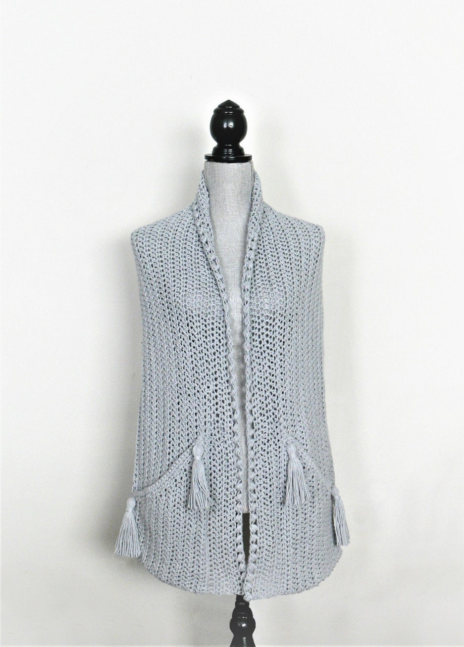 Shawl or Hooded Scarf with Pockets