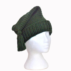 Crochet Pattern - Easy Winter Hat-French Voyageur Hat-Stocking Cap-Baby, Toddler, Child, Teen, Adult Medium, Large, X Large, XX Large  # 324