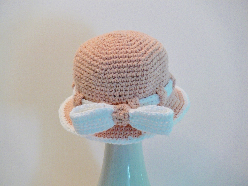 Crochet Pattern Girls Hat Sun Hat 