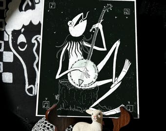 The Machine K*lls Fascists Print. Kerm Banjo 8x10 Print