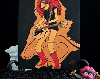 Poison Mayhem 5"x7" Print/Cramps Punk Art Print