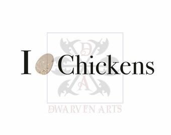 I Love Chickens Graphic Design Sublimation Design | JPEG | PDF| Download File | Sublimation | Cups | T-shirts | Pillows |