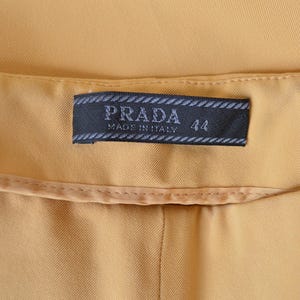 Vintage PRADA mustard yellow high waist tapered leg pant trousers // M-L