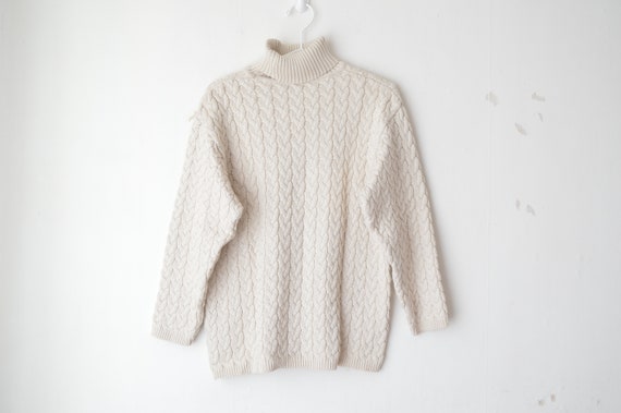 cream turtleneck sweater