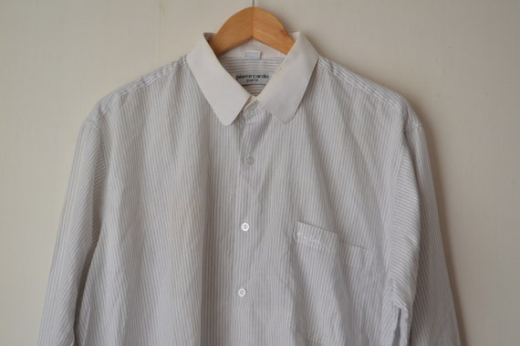 pierre cardin long sleeve dress shirt Pierre Cardin Dress Shirt Men's 3XL Long Sleeve Blue Cotton Blend