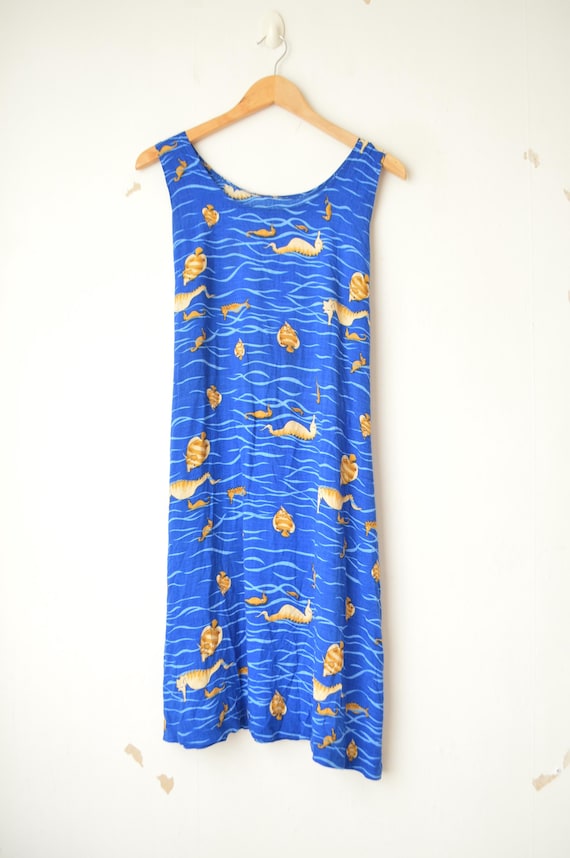 blue fish dress vintage Blue Fish