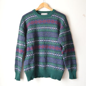 Vintage 90s Polo Ralph Lauren Shetland Wool Fair Isle Sweater (M 