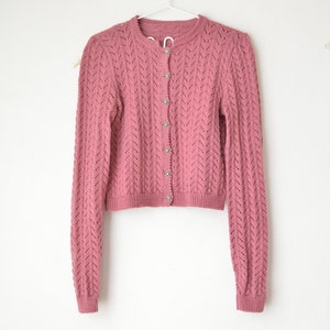 mauve pink cardigan