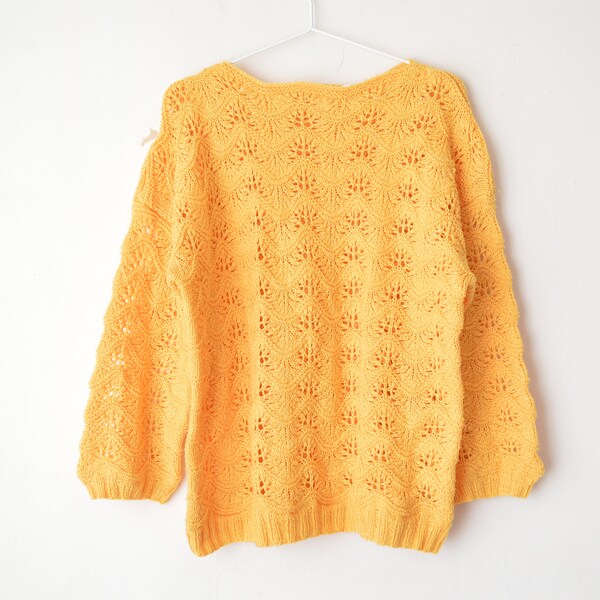 Yellow SS Crochet Sweater