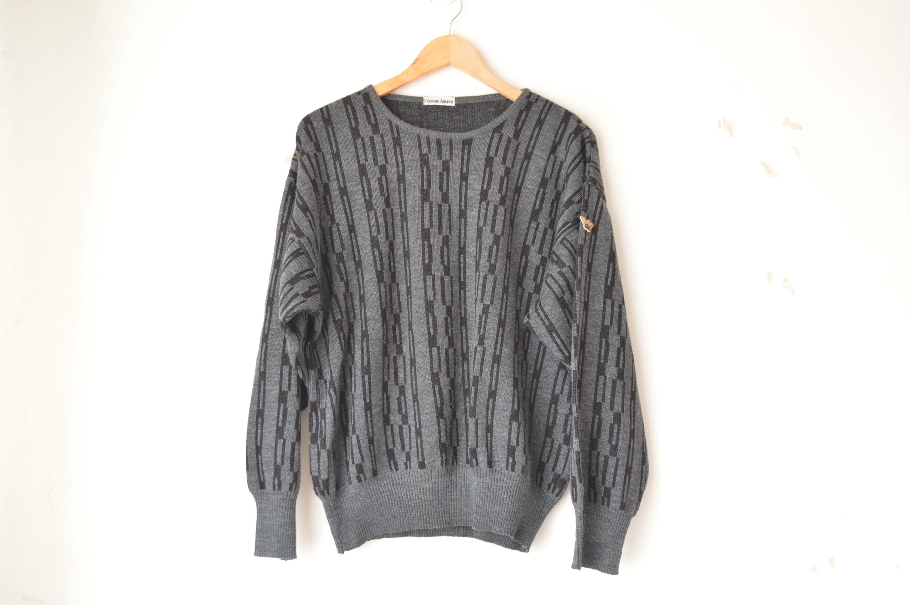 90s Giorgio Armani コットン ニット スウェット ヴィンテージ Vintage Armani Sweater 90s - Etsy