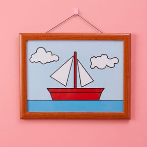 Simpsons boat replica   - Hand painted wall art. US Import taxes INCLUDED