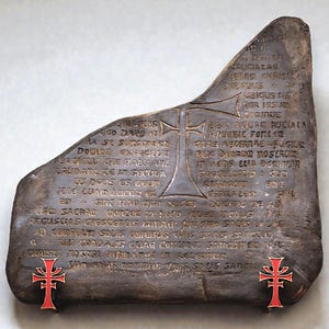 Grail tablet resin replica + STANDS. 50x47cm. US Import taxes PAID image 1